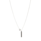 Dries Van Noten Men's Logo Tag Necklace in Silver