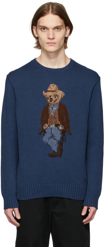 Photo: Polo Ralph Lauren Blue Polo Bear Sweater