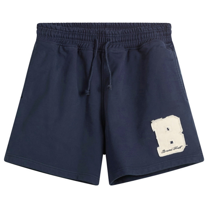Photo: Bram's Fruit Men's Varsity Jogger Shorts in Midnight Blue