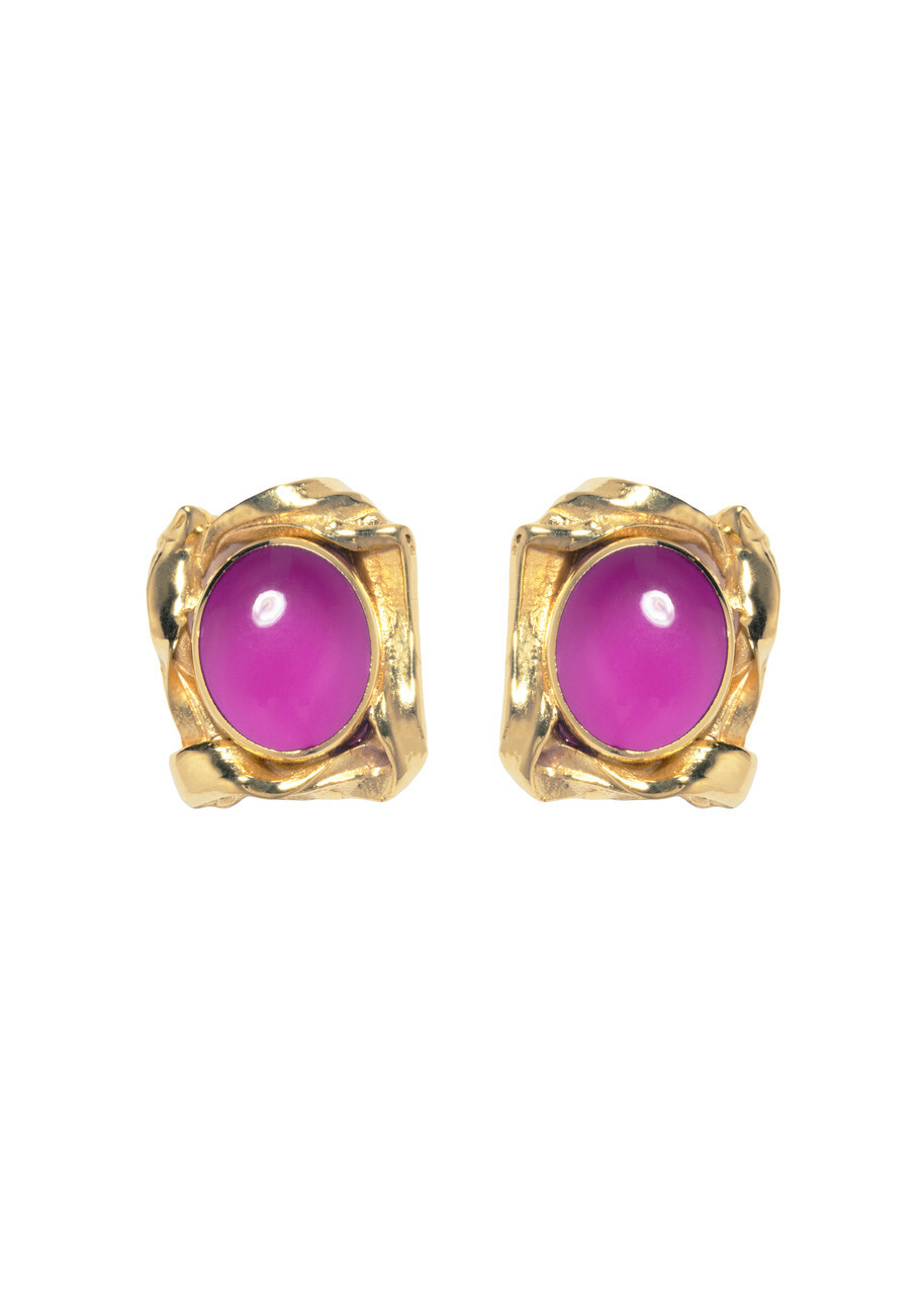 Completedworks Resin and 18kt Gold-plated Stud Earrings - One Size