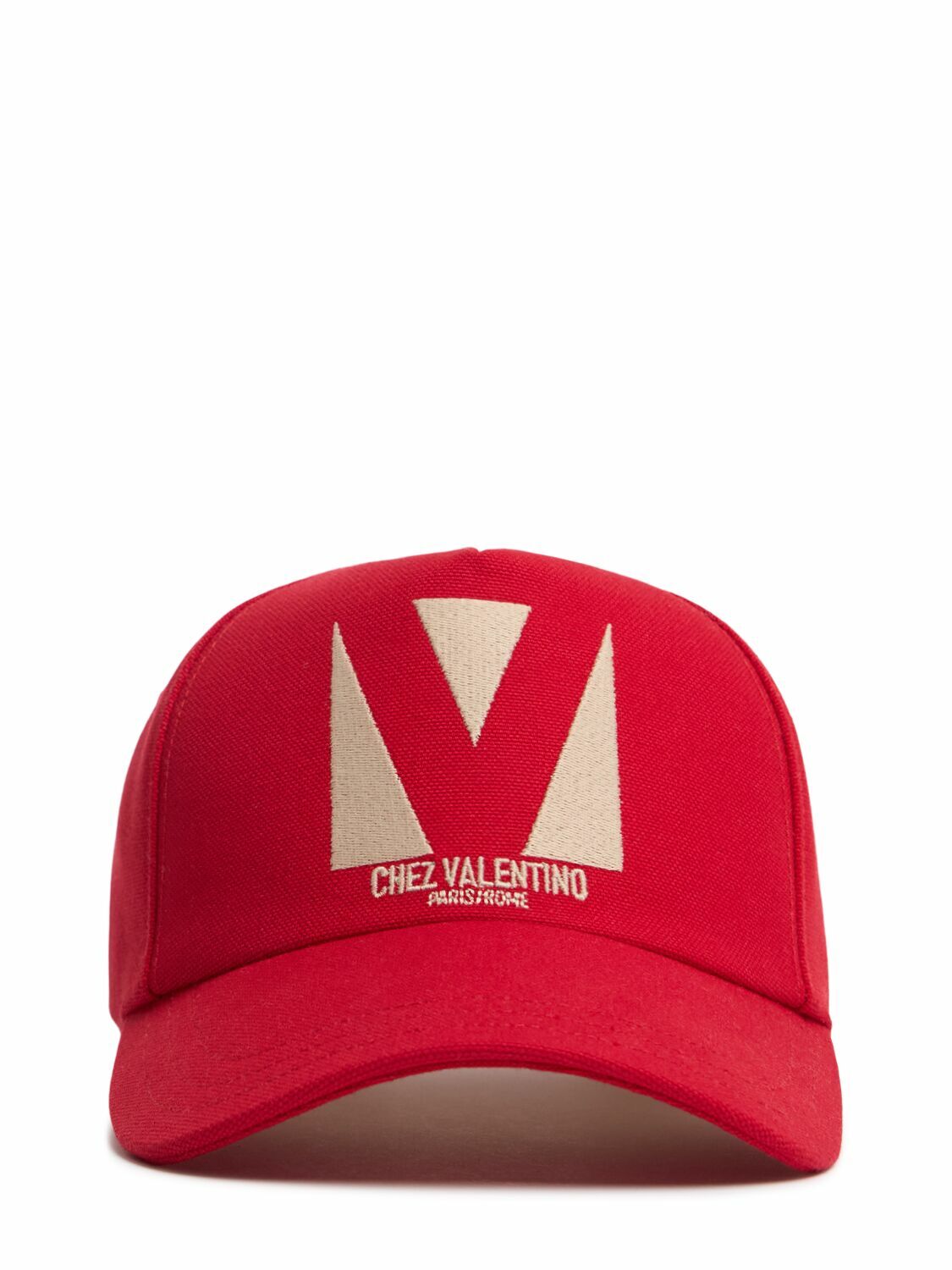 キャップ Valentino Garavani Red Cotton Baseball Cap New Auth Valentino Garavani Unisex Baseball Hat Cap Big VLTN