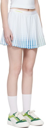 Casablanca White Tennis Printed Racer Miniskirt