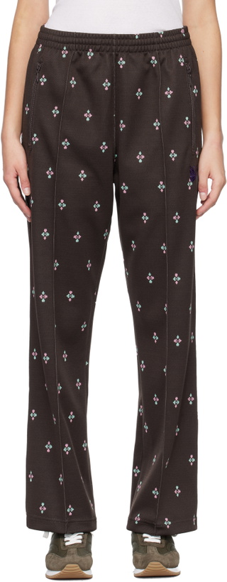 Photo: NEEDLES Brown Poly Jacquard Lounge Pants