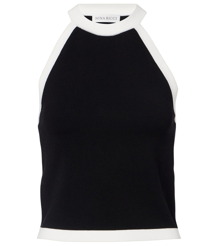Photo: Nina Ricci Ribbed-knit halterneck top