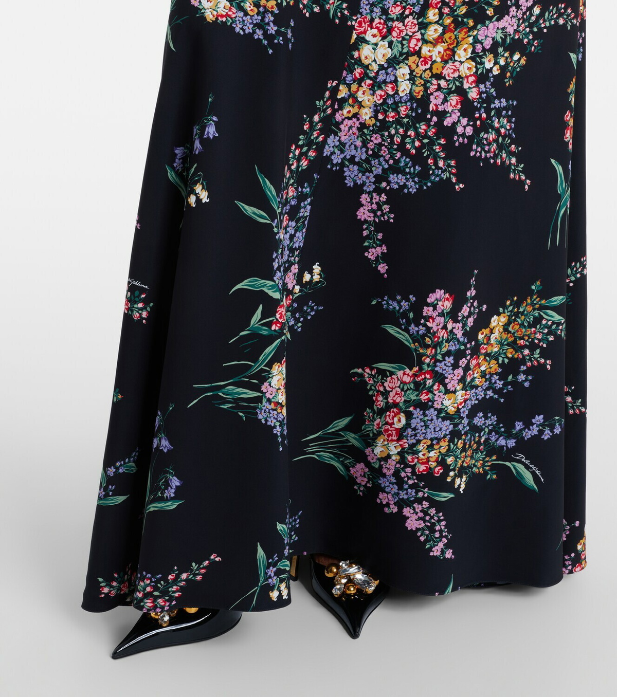 Dolce&Gabbana Floral silk-blend charmeuse maxi dress