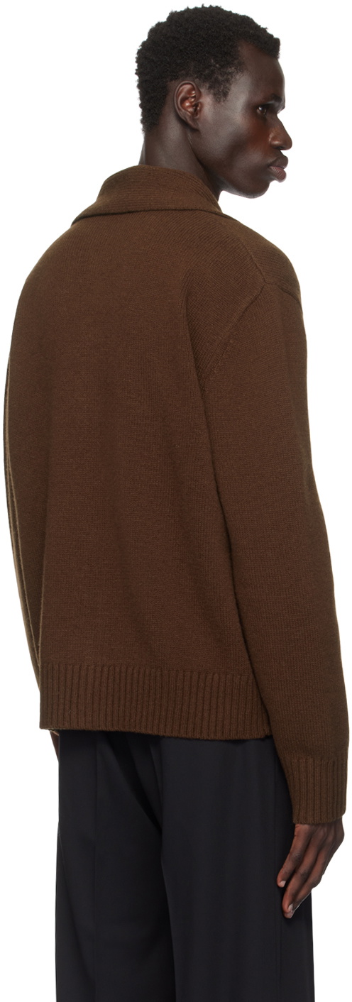 トップス CMMN SWDN Seth Wool Knit Cardigan sizeS CMMN SWDN Brown Seth Cardigan CMMN SWDN