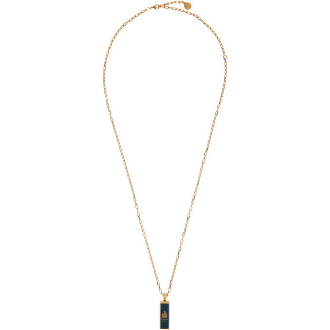 Photo: Lanvin Gold and Blue Charm Necklace