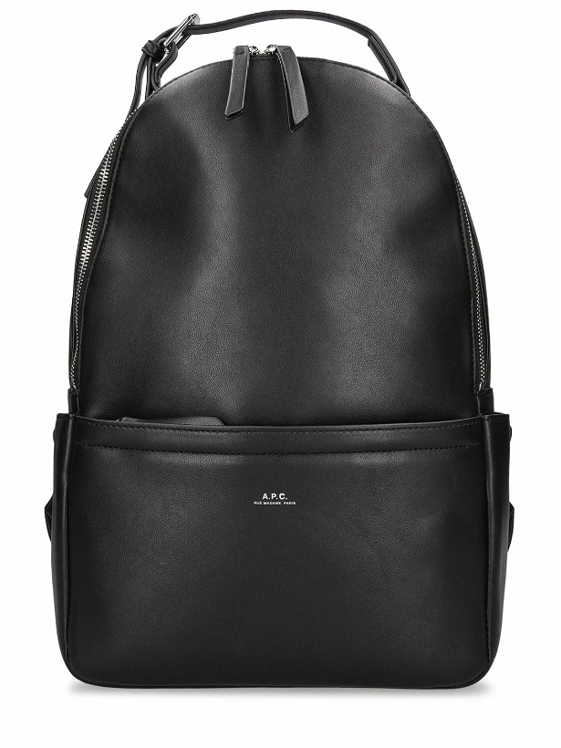 Photo: A.P.C. - Logo Recycled Faux Leather Backpack