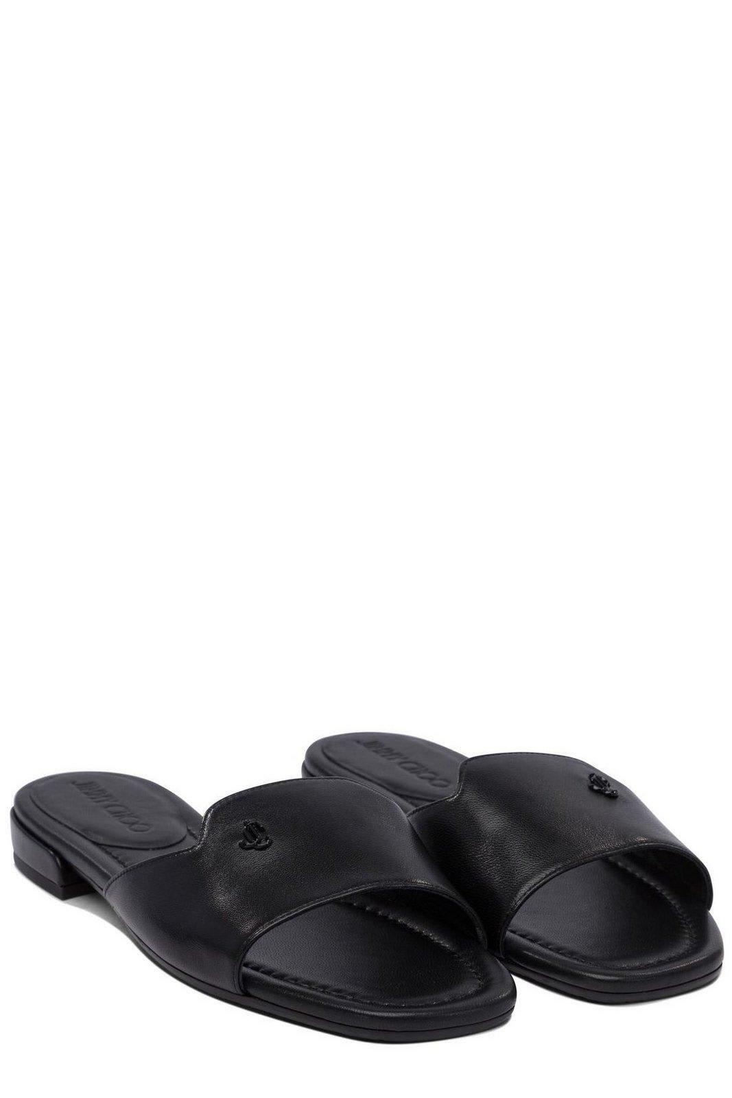 ◆正規品・新品◆Jimmy Choo Dina Logo Plaque Slides Jimmy Choo Dina Logo Plaque Slides Jimmy Choo