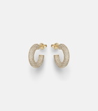 Sydney Evan Puffy 14kt gold (585/1000) hoop earrings with diamonds