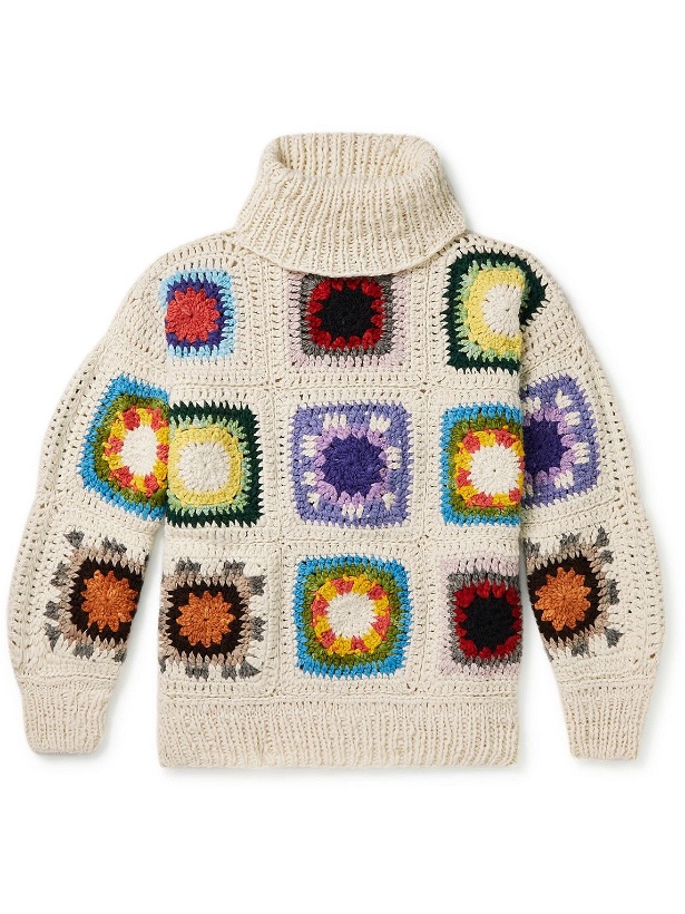 Photo: Chamula - Crochet-Knit Merino Wool Rollneck Sweater