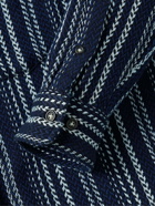Corridor - Sky Captain Striped Cotton-Jacquard Shirt - Blue