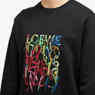 Loewe Men's Embroidered Logo Sweatshirt in Black