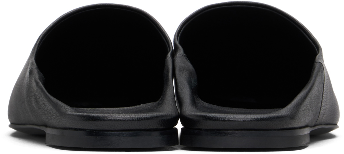 Courrèges Black Heritage Leather Mules