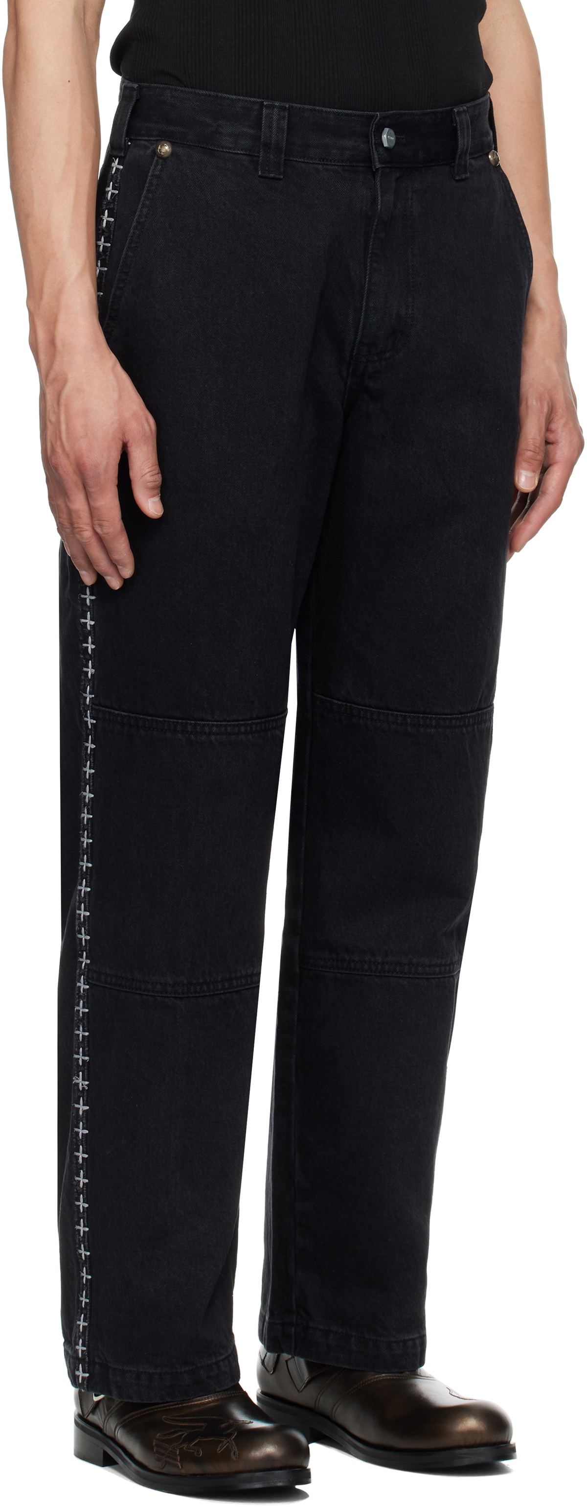 Thug Club Black Dickies Edition X Stitch Trousers Thug Club