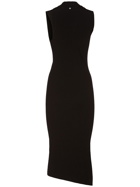 VERSACE - Sleeveless Rib Knit Cutout Midi Dress