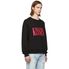 Amiri Black and Pink Kisses Crew Sweatshirt