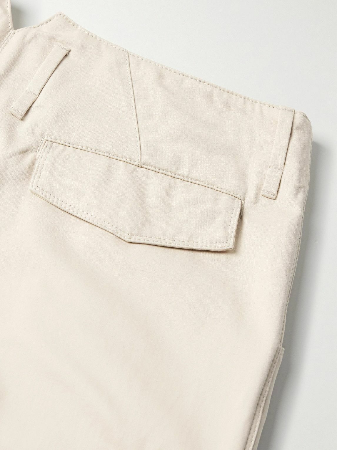 Brunello Cucinelli - Straight-Leg Virgin Wool-Flannel Cargo Trousers - Neutrals