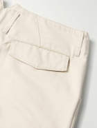 Brunello Cucinelli - Straight-Leg Virgin Wool-Flannel Cargo Trousers - Neutrals