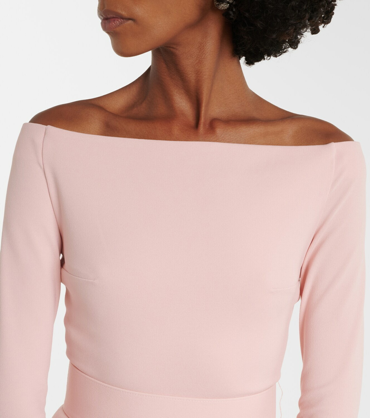 Solace London Sabina off-shoulder gown