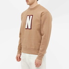 Norse Projects Men's Arne Varsity N Crew Sweat in Camel