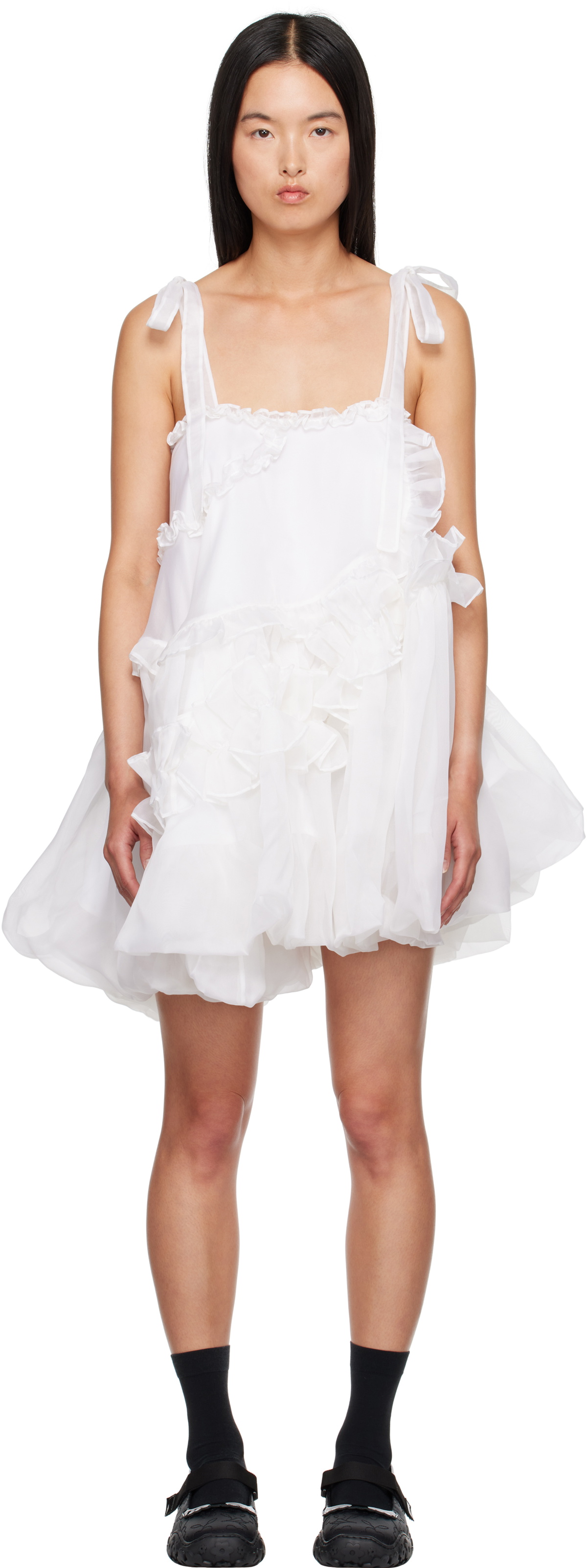 Cecilie Bahnsen White Cristina Minidress Cecilie Bahnsen