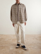 FrizmWORKS - Checked Woven Shirt - Brown