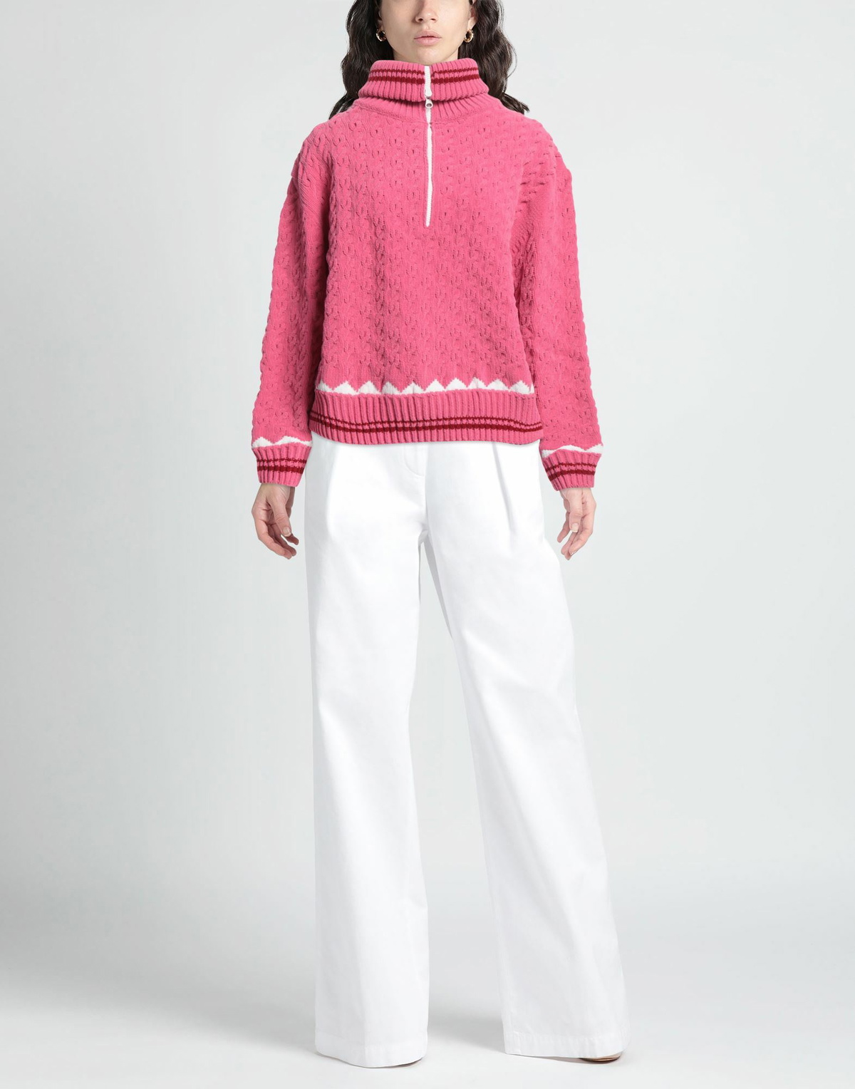 Bernadette Womens Turtleneck Fuchsia
