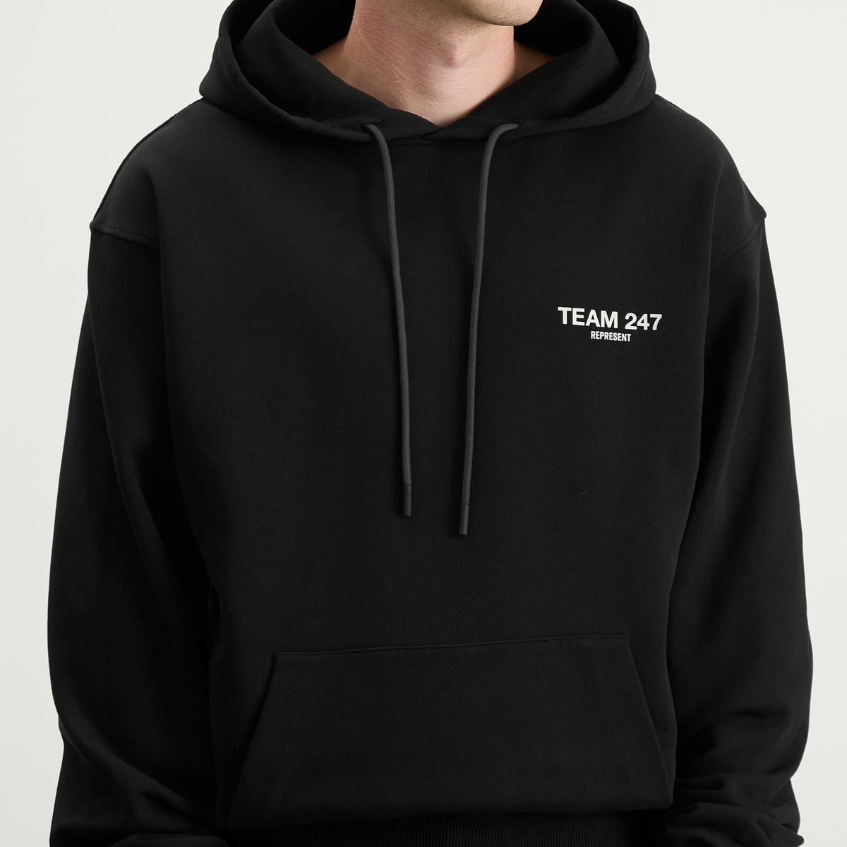 Represent Team 247 Oversized Hoodie in Black