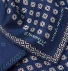 E.MARINELLA - Printed Silk-Twill Pocket Square - Blue