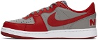 Nike Gray & Red Terminator Low Sneakers