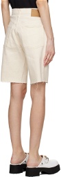 rag & bone Off-White Bermuda Denim Shorts