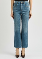 Tory Burch Cropped Flared-leg Jeans Denim