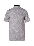 Kjus Golf - Printed Stretch-Jersey Golf Polo Shirt - Gray - 48
