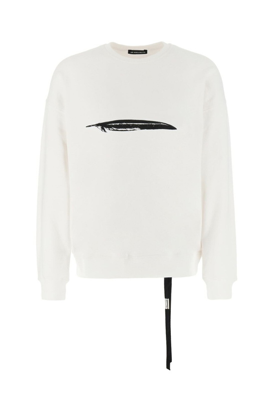 Photo: Ann Demeulemeester White Cotton Sweatshirt