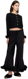 Sleeper Black Cropped Cardigan