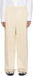 Jil Sander Beige Pleated Trousers