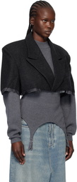 VAQUERA Gray Chopped Blazer
