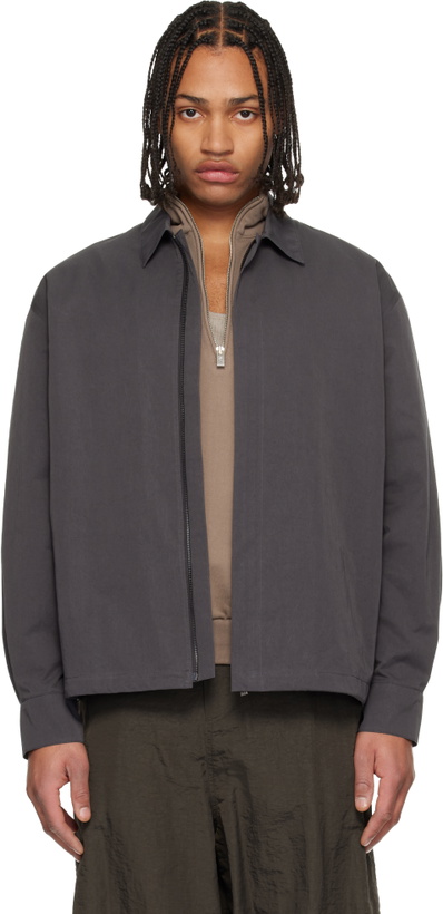 Photo: LE17SEPTEMBRE Gray Zip Shirt