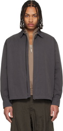 LE17SEPTEMBRE Gray Zip Shirt