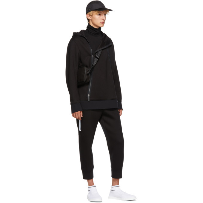 BLACKBARRETT by Neil Barrett Black Elongated Zip Drop Lounge Pants