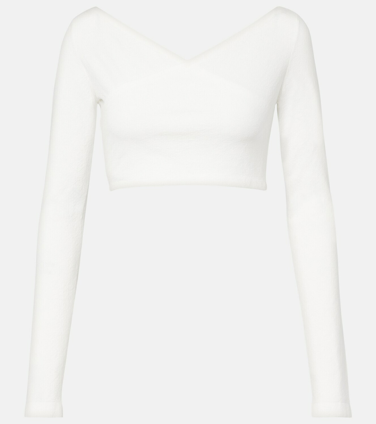 Alaïa Cotton-blend crêpe wrap top