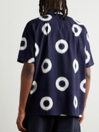 Monitaly - 50's Milano Cotton-Jacquard Shirt - Blue