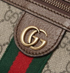 Gucci - Leather-Trimmed Monogrammed Coated-Canvas Belt Bag - Beige