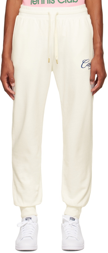 Photo: Casablanca White Embroidered Lounge Pants