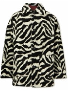 Palm Angels - Logo-Appliquéd Zebra-Print Faux Fur Coat - Multi