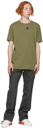 Off-White Khaki Arrows Font T-Shirt