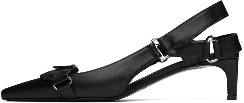 Courrèges Black Racer Slingback Heels