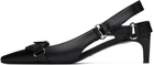Courrèges Black Racer Slingback Heels