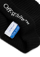 Off-white Bookish Logo-embroidered Wool Beanie - Black - One Size